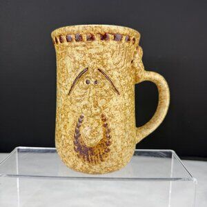 Vintage Pottery Craft Face Mug